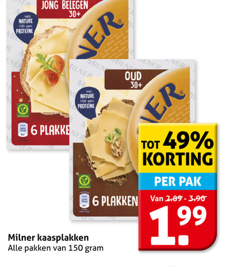 Milner   kaasplakken folder aanbieding bij  Hoogvliet - details