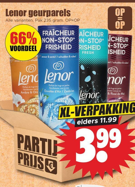 Lenor   wasverzachter folder aanbieding bij  Dirk - details
