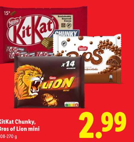 KitKat   mini chocoladerepen folder aanbieding bij  Lidl - details