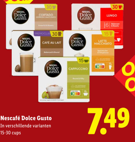 Nescafe   dolce gusto capsules folder aanbieding bij  Lidl - details