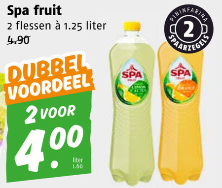 Spa en Fruit   fruitdrank folder aanbieding bij  Poiesz - details
