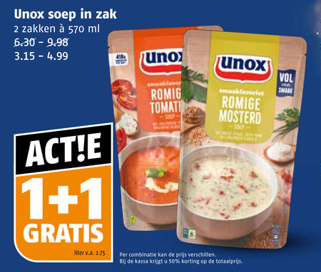 Unox   soep folder aanbieding bij  Poiesz - details