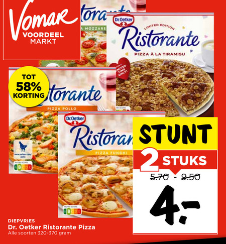 Dr Oetker   diepvriespizza folder aanbieding bij  Vomar - details