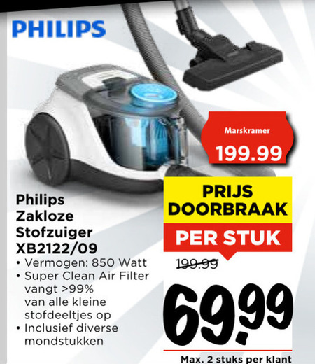Philips   stofzuiger folder aanbieding bij  Vomar - details