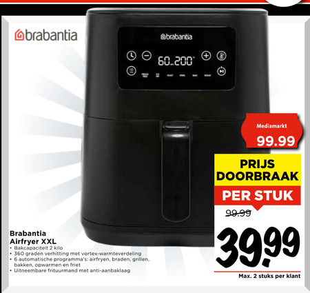 Brabantia   friteuse folder aanbieding bij  Vomar - details
