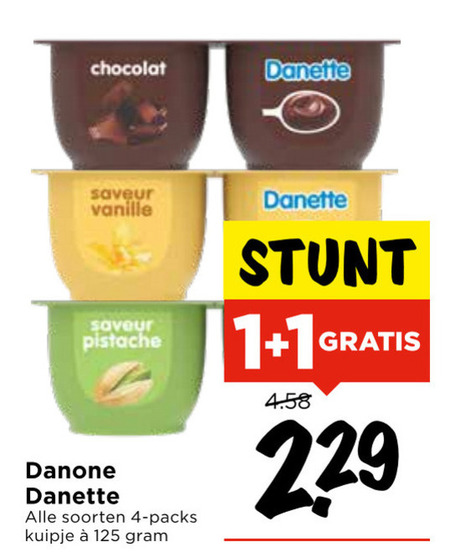Danette   toetje folder aanbieding bij  Vomar - details