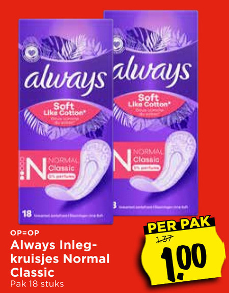 Always   inlegkruisjes folder aanbieding bij  Vomar - details