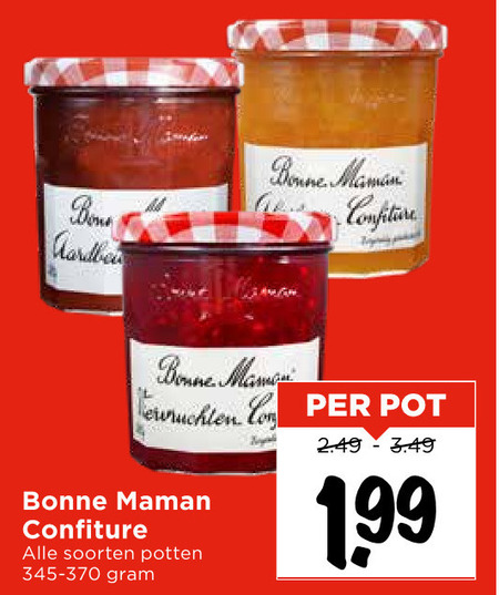 Bonne Maman   jam folder aanbieding bij  Vomar - details