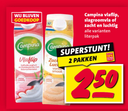 Campina   vla folder aanbieding bij  Nettorama - details