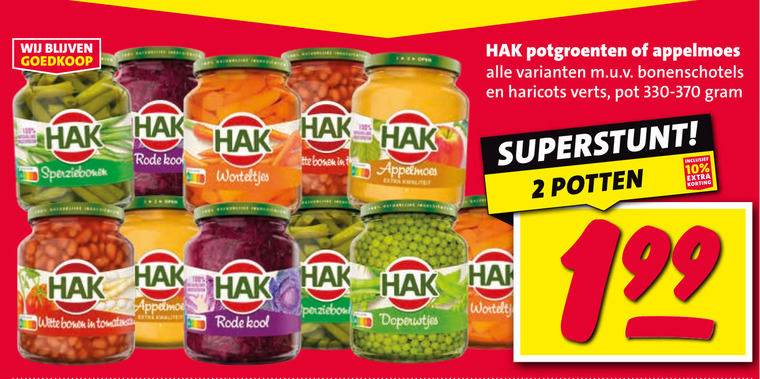 Hak   appelmoes, bonen folder aanbieding bij  Nettorama - details