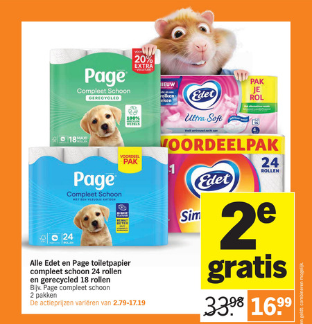 Page   toiletpapier, vochtig toiletpapier folder aanbieding bij  Albert&nbsp;Heijn - details