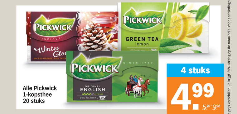 Pickwick   thee folder aanbieding bij  Albert Heijn - details