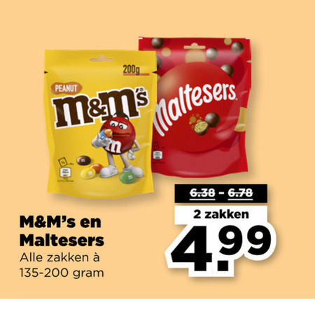Maltesers   chocolade, chocoladepindas folder aanbieding bij  Plus - details