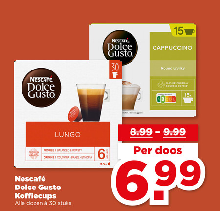 Nescafe   dolce gusto capsules folder aanbieding bij  Plus - details