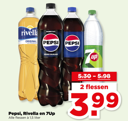 Pepsi   frisdrank, cola folder aanbieding bij  Plus - details
