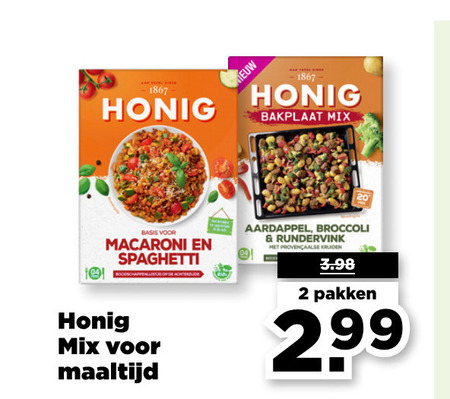 Honig   maaltijdmix folder aanbieding bij  Plus - details