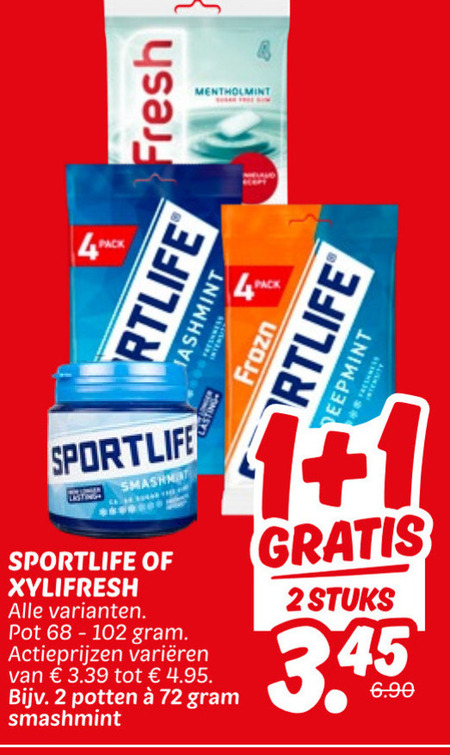 Xylifresh   kauwgom folder aanbieding bij  Dekamarkt - details