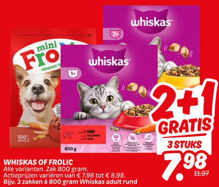 Whiskas   kattenvoer, hondenvoer folder aanbieding bij  Dekamarkt - details