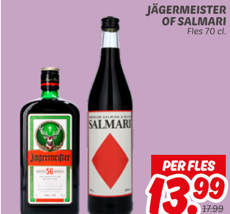 Salmari   likeur, kruidenbitter folder aanbieding bij  Dekamarkt - details