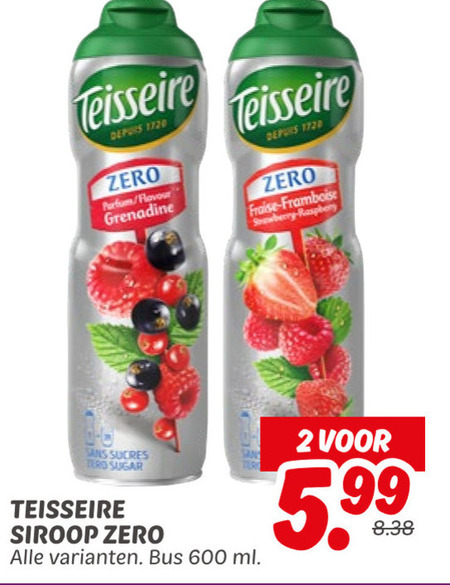 Teisseire   limonadesiroop folder aanbieding bij  Dekamarkt - details