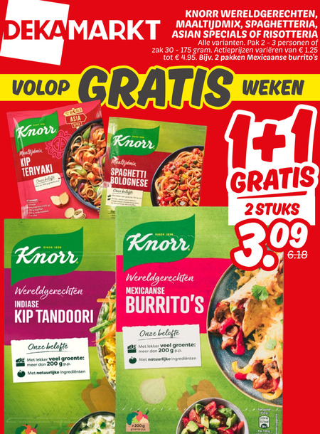 Knorr   maaltijdmix folder aanbieding bij  Dekamarkt - details