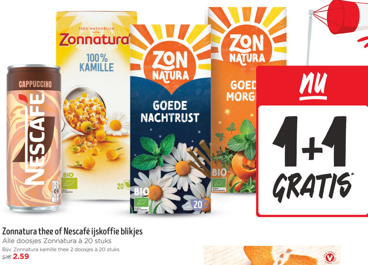 Nescafe   ijskoffie, thee folder aanbieding bij  Jumbo - details