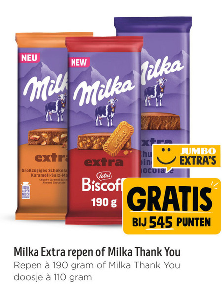 Milka   chocolade folder aanbieding bij  Jumbo - details