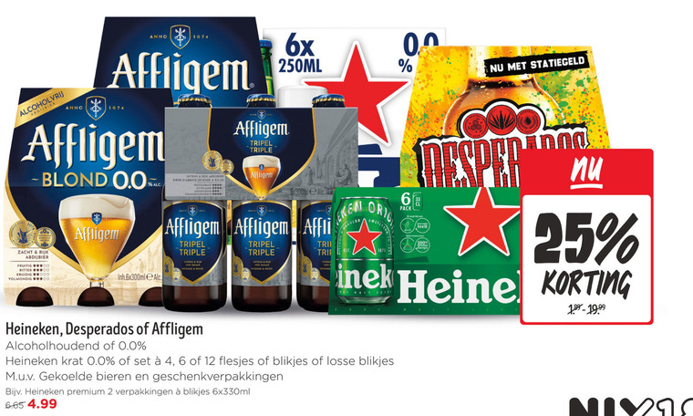 Heineken   krat bier, blikje bier folder aanbieding bij  Jumbo - details