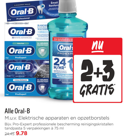 Oral-B   mondwater, tandpasta folder aanbieding bij  Jumbo - details
