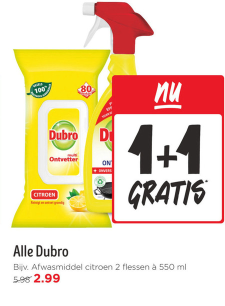 Dubro   ontvetter, afwasmiddel folder aanbieding bij  Jumbo - details