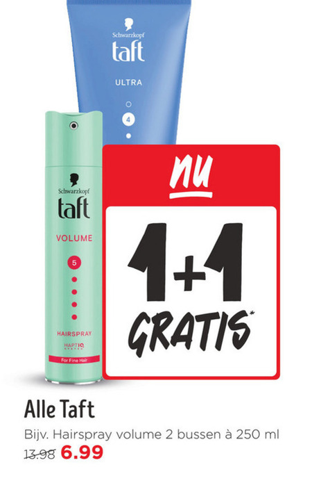 Taft   hairspray folder aanbieding bij  Jumbo - details