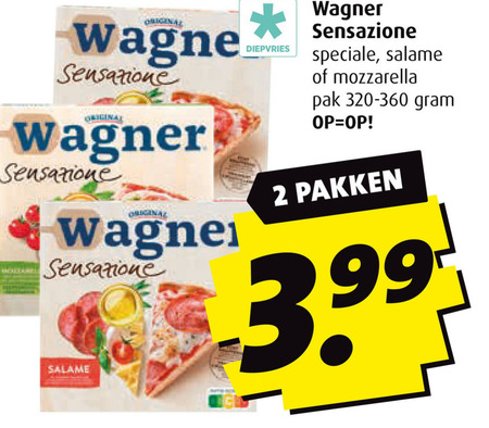 Wagner   diepvriespizza folder aanbieding bij  Boni - details