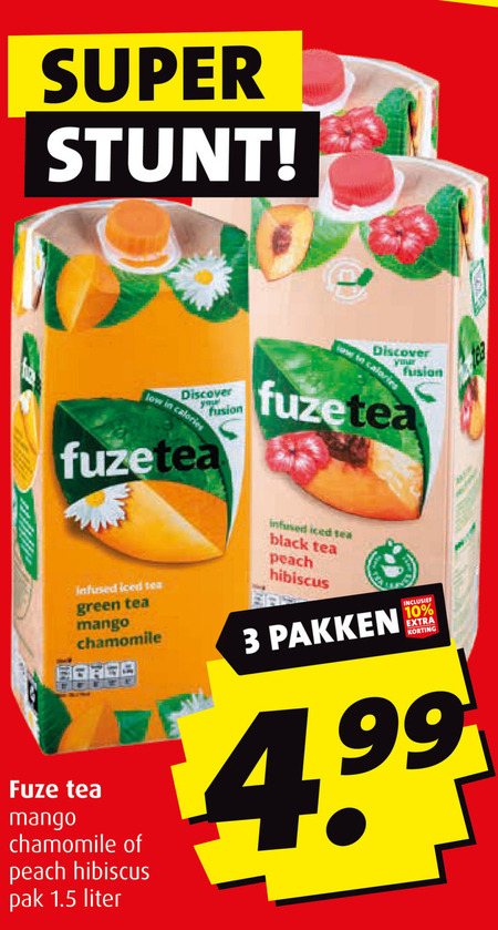 Fuze Tea   ice tea folder aanbieding bij  Boni - details