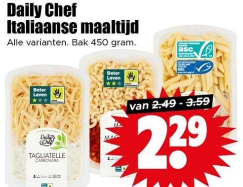 Daily Chef   italiaanse maaltijd folder aanbieding bij  Dirk - details