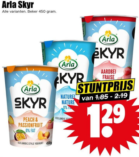 Arla   vruchtenyoghurt folder aanbieding bij  Dirk - details