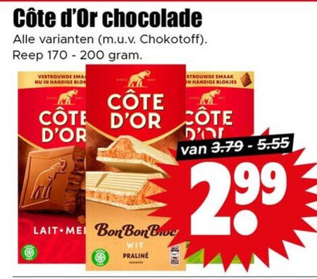 Cote D Or   chocolade folder aanbieding bij  Dirk - details