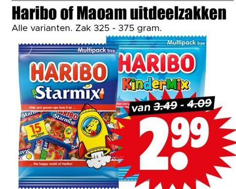 Haribo   snoep folder aanbieding bij  Dirk - details