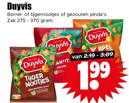 Duyvis   borrelnootjes folder aanbieding bij  Dirk - details