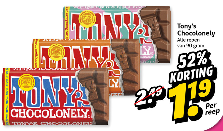 Tony Chocolony   chocolade folder aanbieding bij  Hoogvliet - details