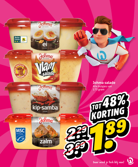 Johma   salade folder aanbieding bij  Hoogvliet - details