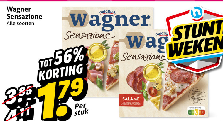 Wagner   diepvriespizza folder aanbieding bij  Hoogvliet - details
