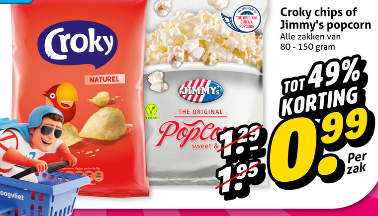 Croky   chips folder aanbieding bij  Hoogvliet - details