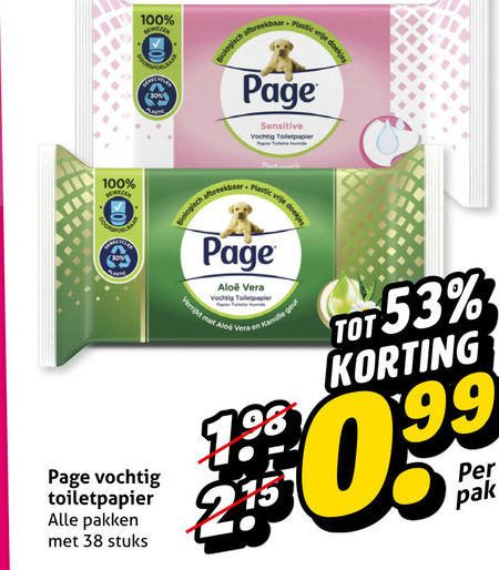 Page   vochtig toiletpapier folder aanbieding bij  Hoogvliet - details