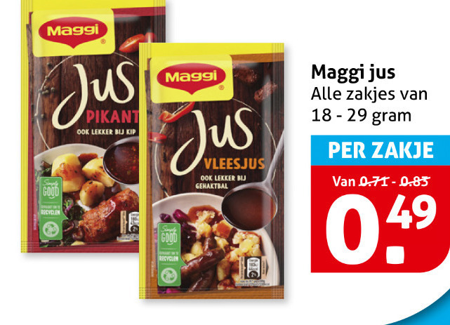 Maggi   jus folder aanbieding bij  Hoogvliet - details