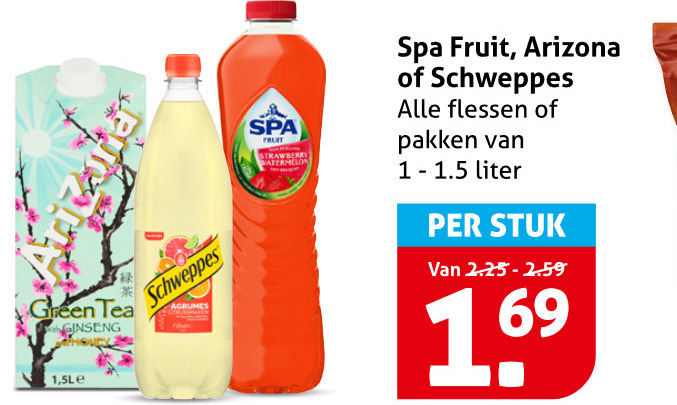 Spa en Fruit   ice tea, frisdrank folder aanbieding bij  Hoogvliet - details