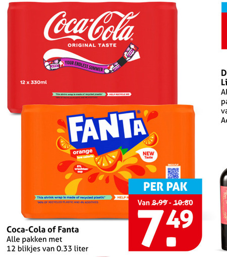 Fanta   cola, frisdrank folder aanbieding bij  Hoogvliet - details