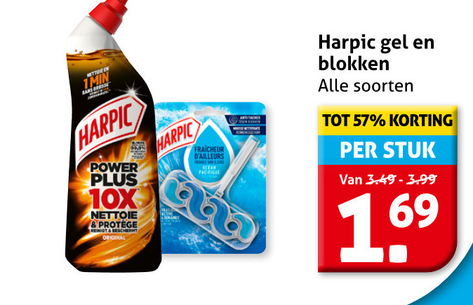 Harpic   toiletblok folder aanbieding bij  Hoogvliet - details