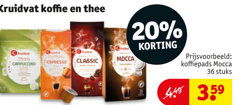 Kruidvat Huismerk   koffiepad, koffiebonen folder aanbieding bij  Kruidvat - details
