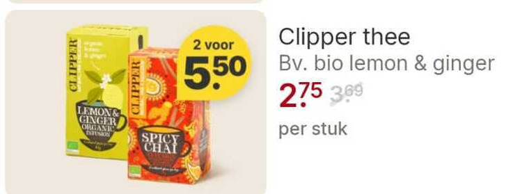 Clipper   thee folder aanbieding bij  Picnic - details