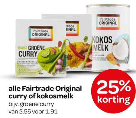 Fair Trade Original   kokosmelk folder aanbieding bij  Spar - details